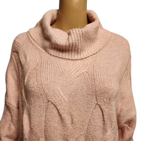 Cambridge Dry Goods Pink Turtleneck Sweater SZ L - Picture 2 of 12